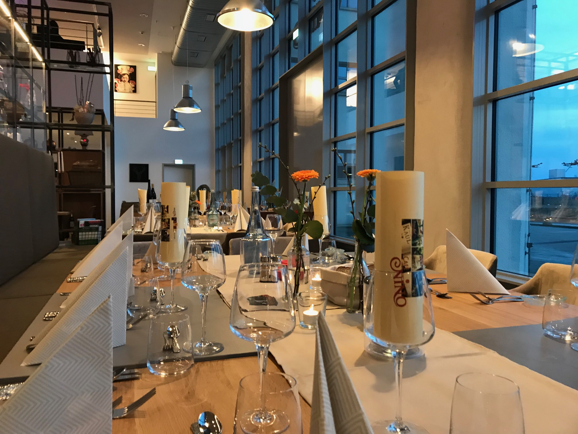 gedeckter Tisch Weinprobe